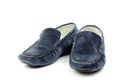 Blue suede shoes Royalty Free Stock Photo