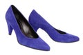 Blue suede shoes Royalty Free Stock Photo