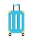 blue suitcase icon isolated