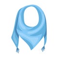 Blue summer bandana from the sun.Bandana with knots on the ends.Scarves and shawls single icon in cartoon style vector