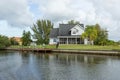 Blue summer beach house Royalty Free Stock Photo