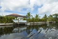 Blue summer beach house Royalty Free Stock Photo