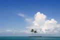 Blue summer day in lonely island