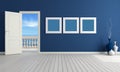Blue summer room Royalty Free Stock Photo