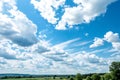Blue Summer Sky with Clouds Royalty Free Stock Photo