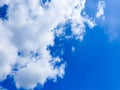 Blue summer sky with white clouds Royalty Free Stock Photo