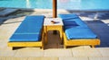 Blue sun chairs