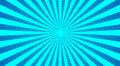 Blue sunbeams halftone background. Vector illustration.