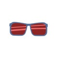 Blue sunglasses icon Flat illustration on white background Royalty Free Stock Photo