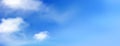 Blue sunny sky with white clouds Royalty Free Stock Photo