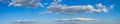 Blue sunny sky with white clouds landscape banner Royalty Free Stock Photo