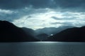 Blue Sunrise near Juneau Alaska Royalty Free Stock Photo