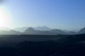 Blue sunset Sinai mountain