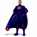 Blue super hero #2 Royalty Free Stock Photo