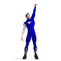 Blue Super Hero Royalty Free Stock Photo