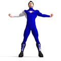 Blue Super Hero Royalty Free Stock Photo
