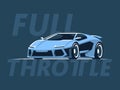 Blue supercar hypercar Sport car vector illustration Royalty Free Stock Photo