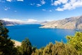 Blue surface of Lake Hawea, Central Otago, NZ Royalty Free Stock Photo