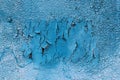 Blue surface of an old iron paint with three dimensional cubes of blue Royalty Free Stock Photo