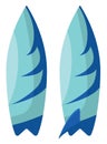 Blue surfboard, icon