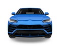 Blue SUV Car Isolated Royalty Free Stock Photo