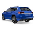 Blue SUV Car Isolated Royalty Free Stock Photo