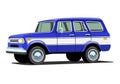 Blue suv truck