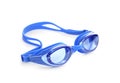 Blue swim goggles isolated on white. Beach object Royalty Free Stock Photo