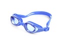 Blue swim goggles isolated. Beach object