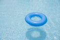 blue swim ring float on swimming pool isolated Royalty Free Stock Photo