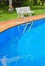 Blue swimming pool close up Royalty Free Stock Photo