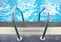 The blue swimming pool is great for swimming Royalty Free Stock Photo