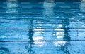 Blue swimming pool with lanes. Royalty Free Stock Photo