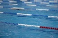 Blue swimming pool with lanes Royalty Free Stock Photo