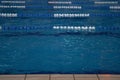 Blue swimming pool with lanes Royalty Free Stock Photo