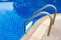 Blue swimming pool with stairway Royalty Free Stock Photo
