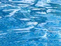 Blue swimming pool water with light reflections and ripples, creating an abstract background texture Royalty Free Stock Photo