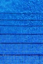 Blue swimming pool water rippled detail Royalty Free Stock Photo