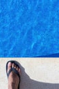 Blue swimming pool water rippled detail Royalty Free Stock Photo