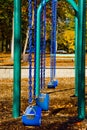 Blue Swings on Green Set