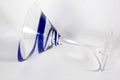 Blue swirl Martini glass Royalty Free Stock Photo
