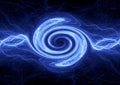 Blue swirling ice lightning ball