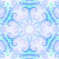 Blue swirly fractal mandala