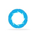 Blue swirly wave vector