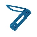 Blue Swiss army knife icon isolated on transparent background. Multi-tool, multipurpose penknife. Multifunctional tool.