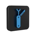 Blue Swiss army knife icon isolated on transparent background. Multi-tool, multipurpose penknife. Multifunctional tool