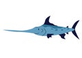 blue swordfish design