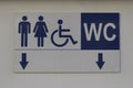 Public toilet sign Royalty Free Stock Photo