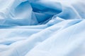 Blue synthetic fabric