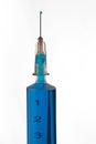 Blue syringe Royalty Free Stock Photo